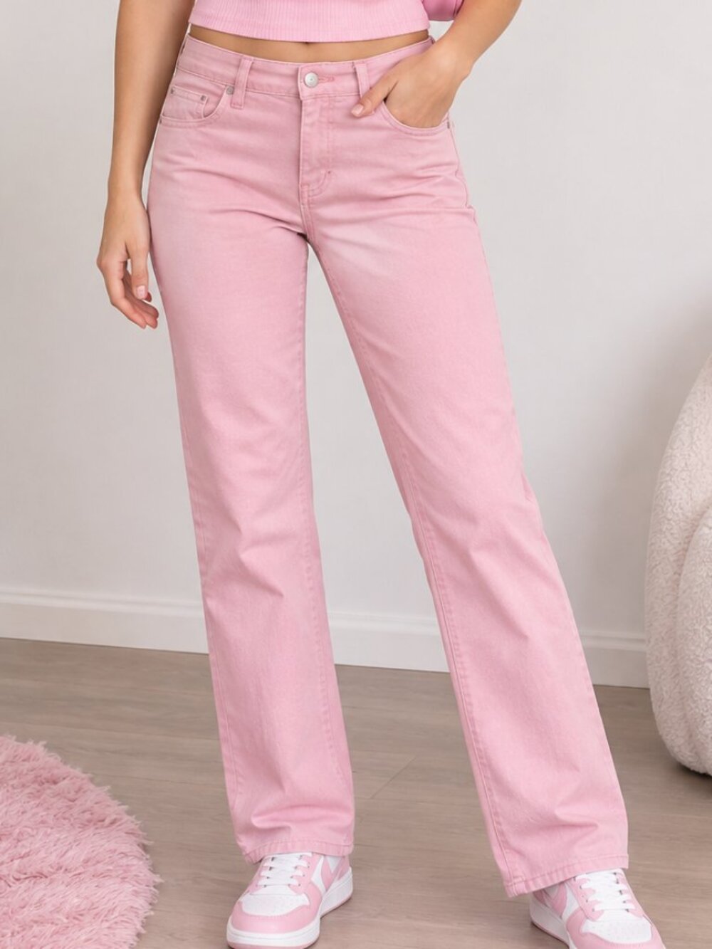Celebrity Pink Strawberry Ice Pink Stretch Jeans Size 7 Women's